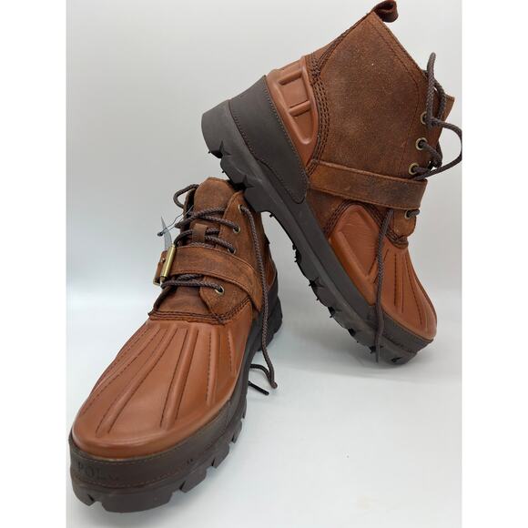 Polo Ralph Lauren Oslo Brown Low Boots HydroGuard Men's 11 NEW. - Picture 5 of 12